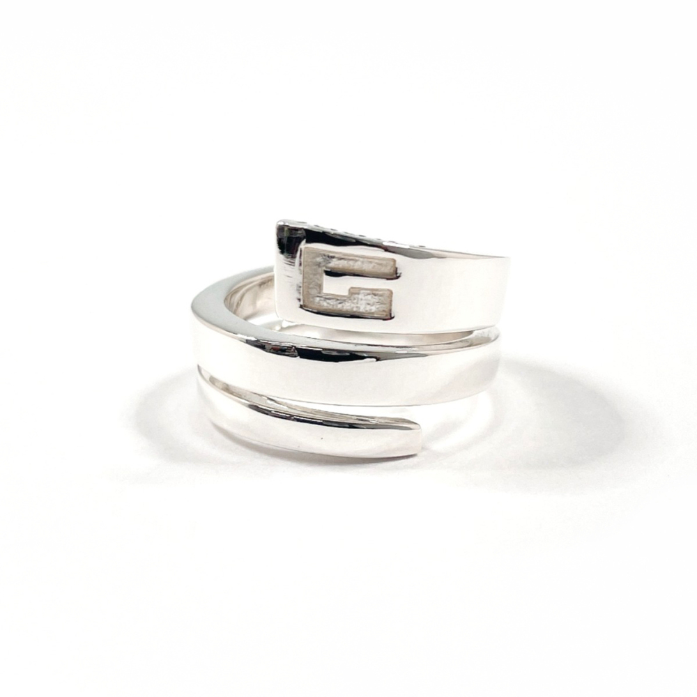 GUCCI Spiral Snake Ring, Sterling Silver 925, Size 12, Silver, Women's